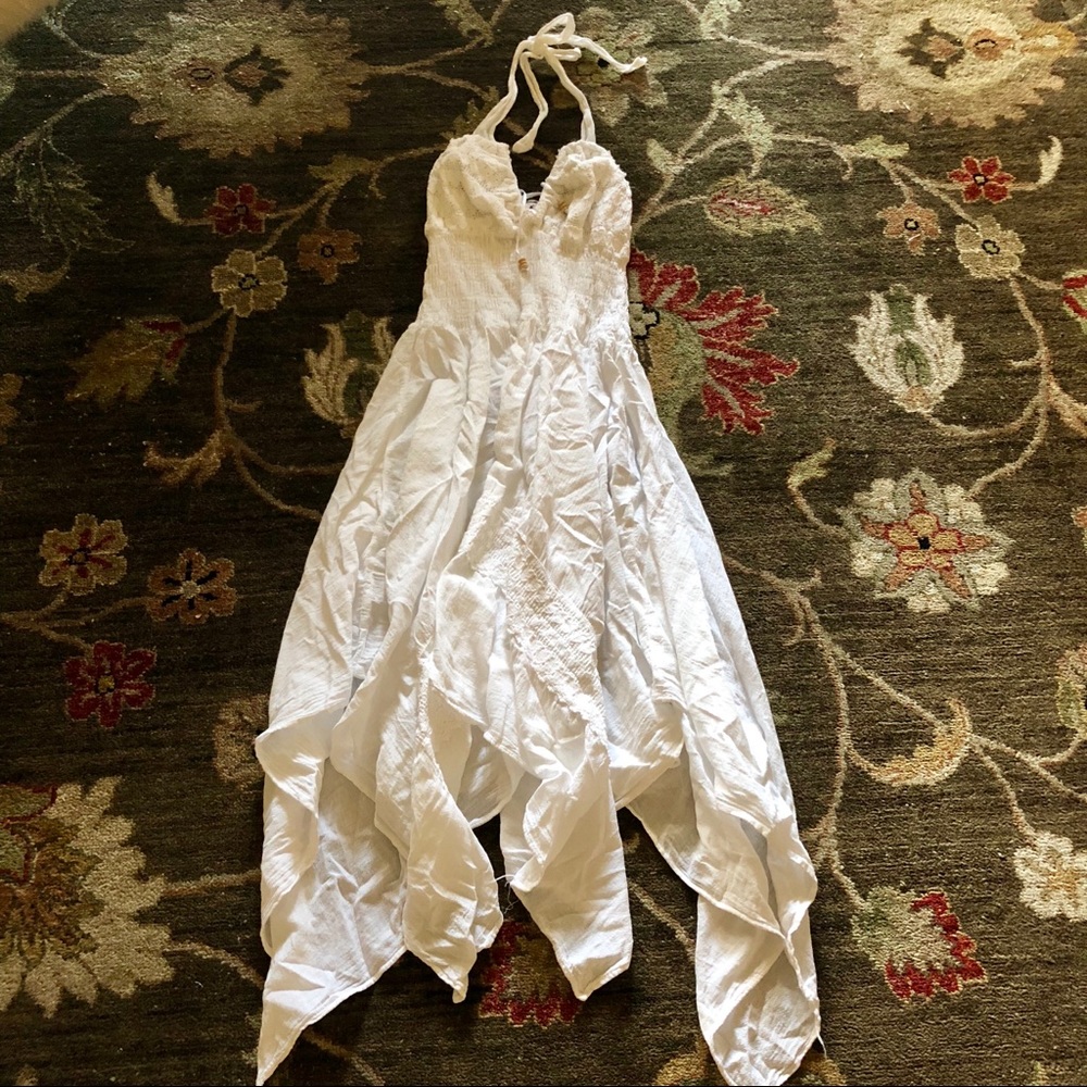 Cute White Fairy Pixie Midi Halter Dress NWOT - Picture 2 of 7